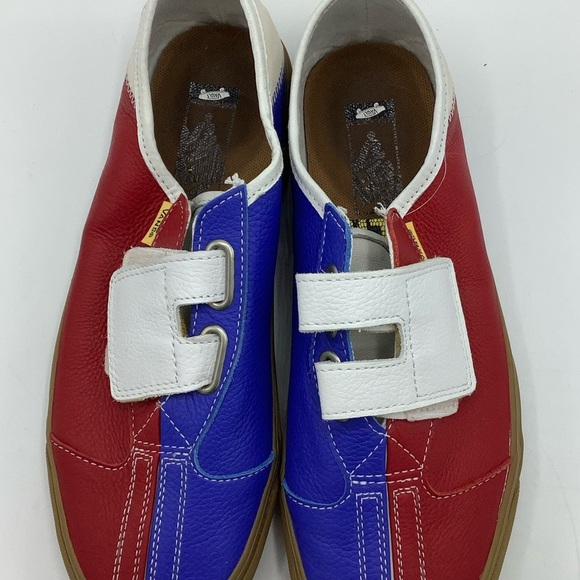 Vans Multicolor Leather Sneakers with Velcro Straps - Picture 2 of 9